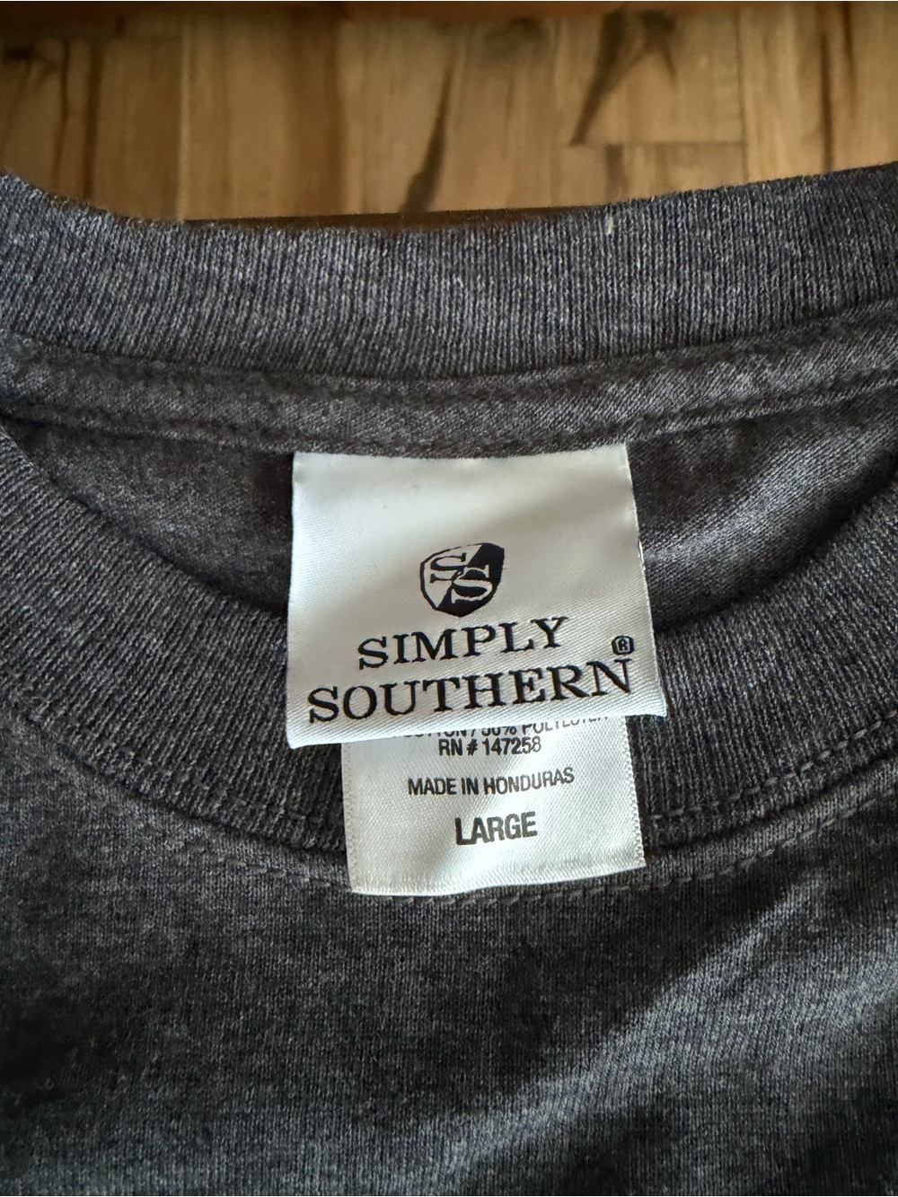Simply Southern Women's Charcoal Gray Long Sleeve Tee